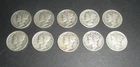 Ten Mercury Dimes.