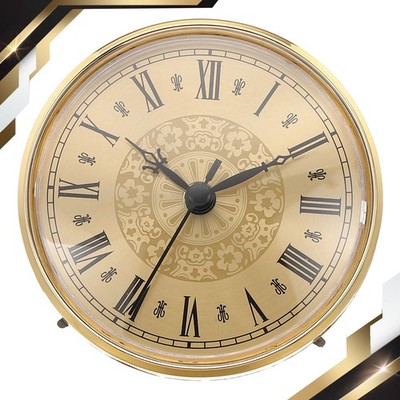 4.3'' 110mm Quartz Roman Clock Insert Fits 94mm/3.7'' Gold Style 13