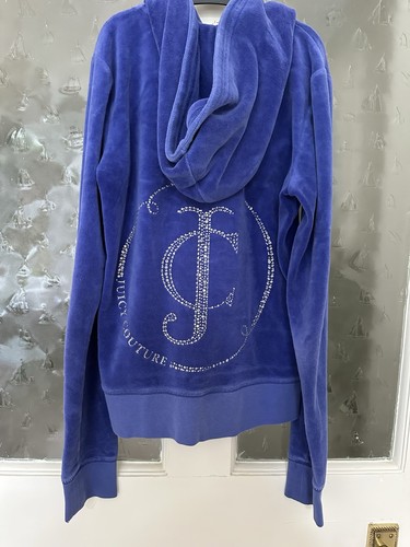 Juicy Couture Velour Tracksuit Top Jacket Signet Blue Purple Small. - Picture 1 of 5