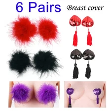 Cytherea sexy paste-Breast Sequin Tassel-Heart-Bra-Nipple-Cover Pasties-Novelty