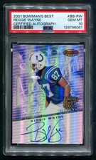 2001 Bowman's Best Reggie Wayne Certified RC AUTO #BB-RW PSA 10 GEM MINT POP 5