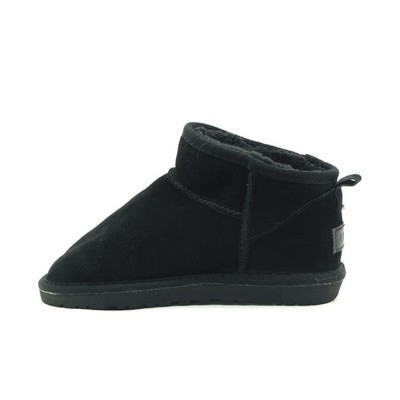 UGG Damen Classic Mini Stiefel Schwarz Leder Gefüttert Stiefeletten EU 38