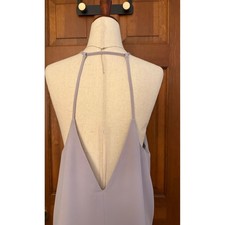 Tobi Strappy Back Shift Slip Dress Womens M Lavender Sleeveless Sexy Mini