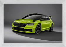 Skoda Fabia RS Rally2 Framed Wall Art Poster Canvas Print Picture