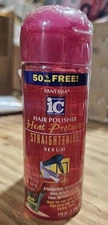 FANTASIA IC HAIR POLISHER HEAT PROTECTOR STRAIGHTENING SERUM 6 & 2OZ TRAVEL SIZE