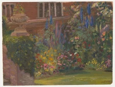 Early 20th Century Oil - Garden in Bloom