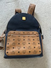 MCM backpack Large Leather Blue/brown