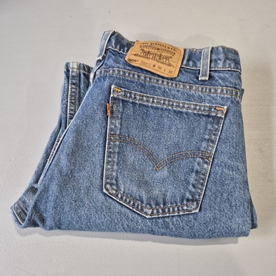 Vintage Levis Jeans Mens 36x30 (Fits 34x29) Orange Tab 505 Straight Made In USA
