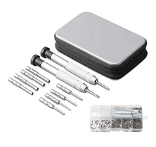 Precision Screwdriver Set, Eyeglass repair kit with 10-style screwdrivers/nos...