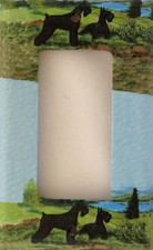 Giant Schnauzer Single Rocker light switch plate, made in the USA