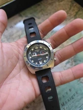 Zodiac Sea Dragon Watch ZS2240 Limited Edition Swiss Chronograph Rubber RUNS!