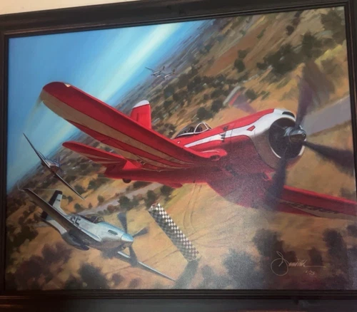 Uhl Studios David Uhl Cleveland '49 Signed Limited Edition Framed Aviation Print