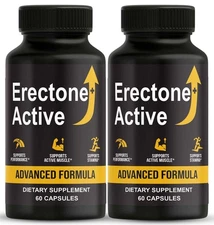 (2 Pack) Erectone+ Active for Men, Erectone Plus Active Advanced Male Support