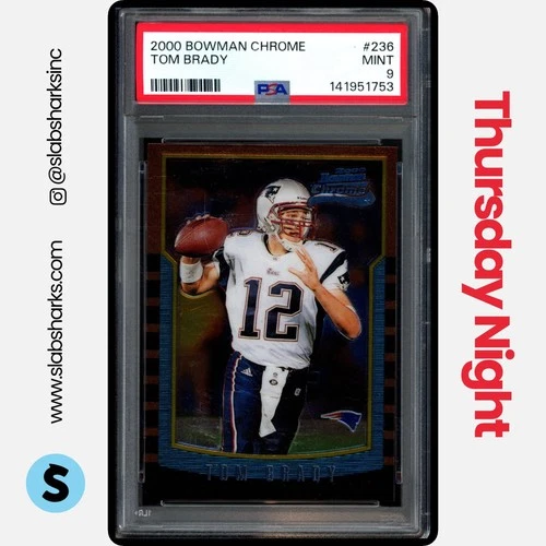 2000 BOWMAN CHROME #236 TOM BRADY RC ROOKIE PSA 9