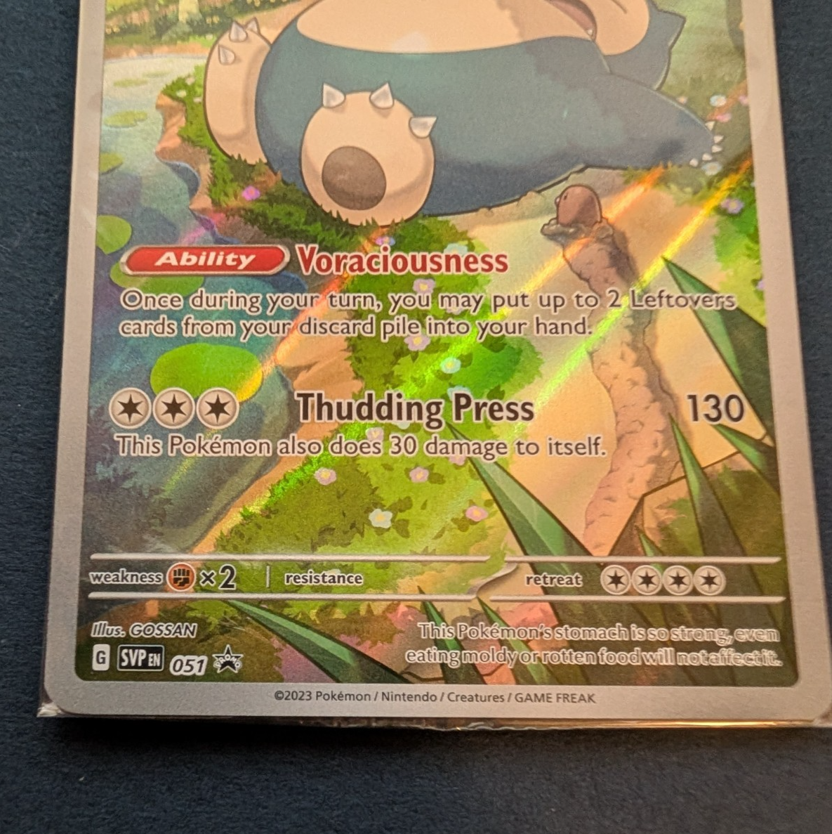 Snorlax SVP EN 051 Black Star Promo Scarlet & Violet Pokemon 151 Card
