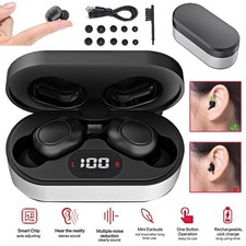 1 Pair Mini Hearing Aids In-Ear Digital Enhancer Voice Sound Amplifier USB UK