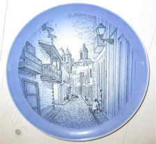 CALLE SAN MARCO  ILES CANARIES ASSIETTE EN PORCELAINE COPENHAGUE 1987