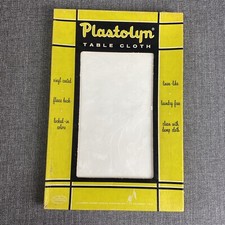 Vintage Plastolyn Vinyl Table Cloth 54" x 54" NOS Floral Pattern