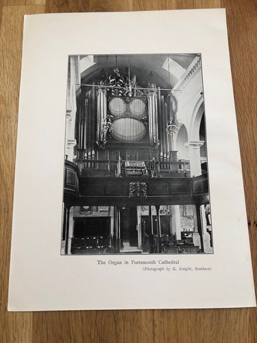 1933 print - the organ in portsmouth cathedral