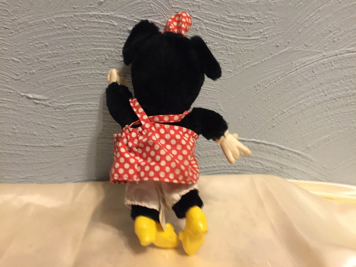 Vintage Disney Minnie Mouse 8' Applause 8530 Plush Doll Rubber