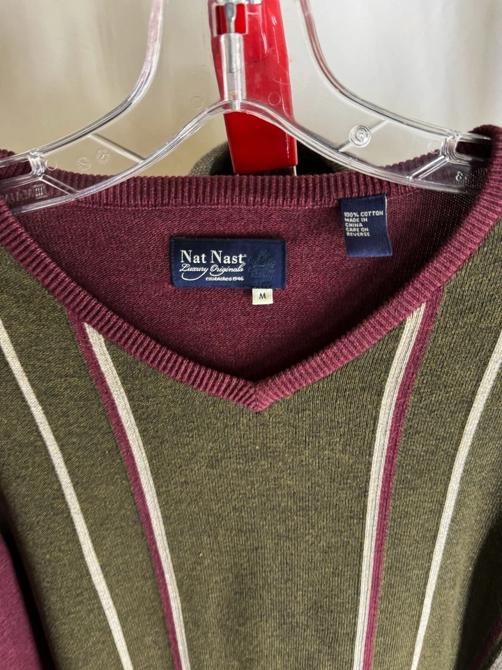 Nat Nast Ctn Stripe SWEATER SHIRT Medium M  - Image 4 of 4