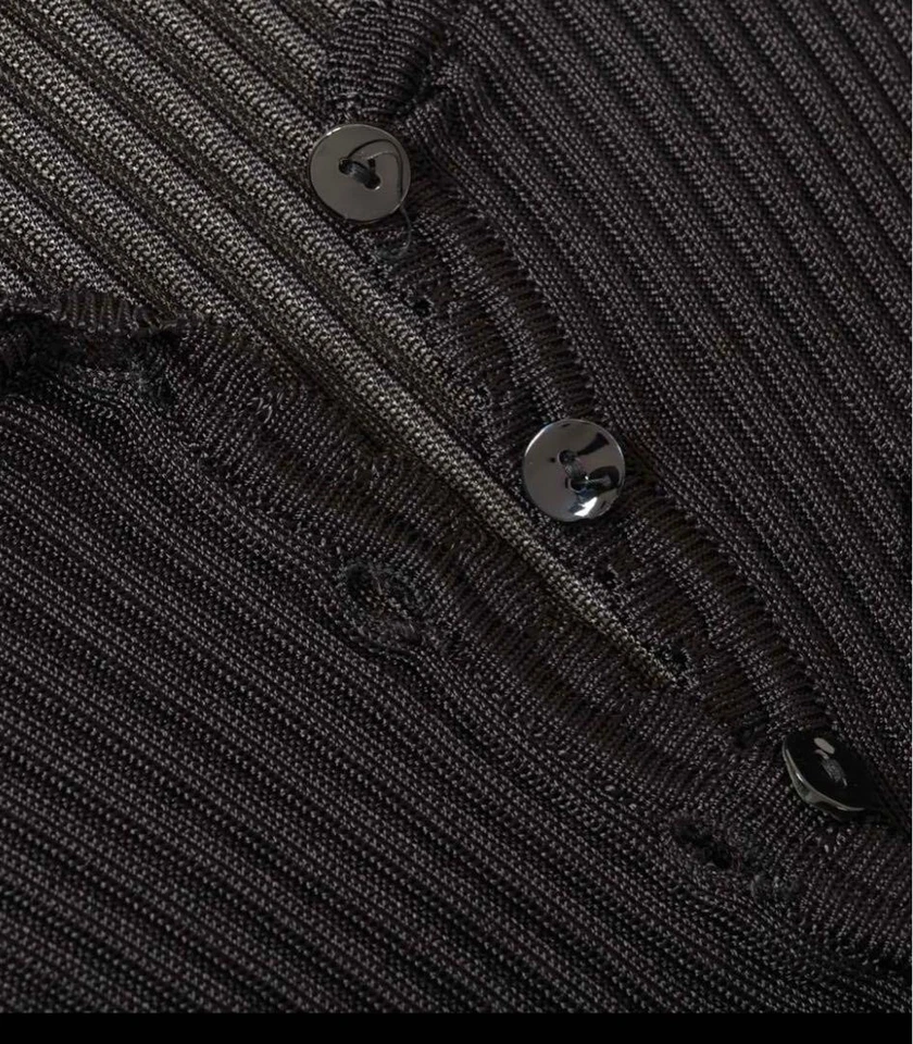 FENDI Short Sleeve Dress Women Size 42 FF Black Purple Genuine USED - Image 3 of 4