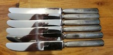 6 ANTIQUE, VINTAGE COLLECTIBLE KNIVES 9.5" HIAWATHA SILVER PLATE