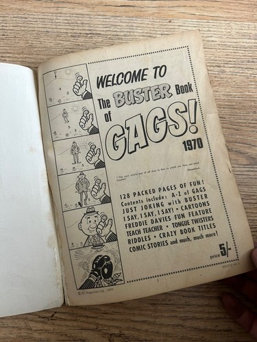 Vintage - Buster Book Of Gags 1970 - Rare See Pictures Classic Comic Book Annual - Bild 5 von 6