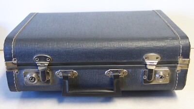 Small Vintage 15'' x 12'' x 5'' Hard Shell Travel Carry On Suitcase