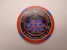  5 LAS VEGAS CLUB LAS VEGAS NV Casino Poker Chip 10TH ANNUAL CCGTCC 0090