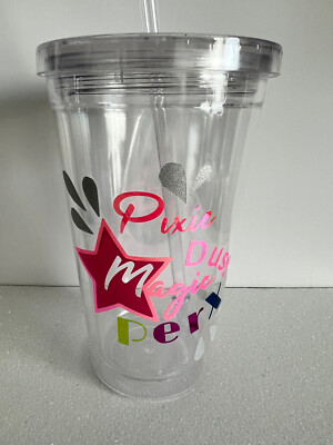 Pixie Dust Magic Perx Glossy Glitter Vinyl 16oz Acrylic Custom Tumbler