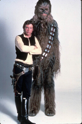 1977 Star Wars A New Hope Press Slide Transparency Han Solo Chewie Ebay