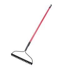 Bully Tools Bow Rake Landscaping Garden Lawn Steel Tine 58 in. Fiberglass Handle