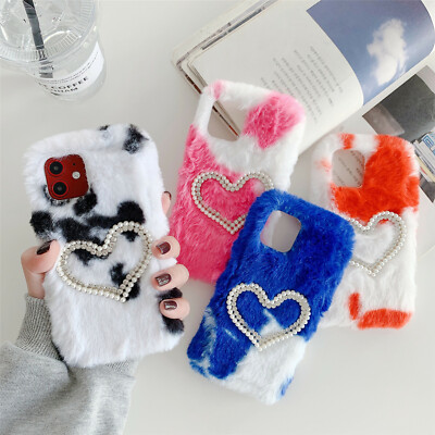 Fluffy Furry Cover Warm Soft Plush Protective Case Fr iPhone 12 11 Pro Max  X