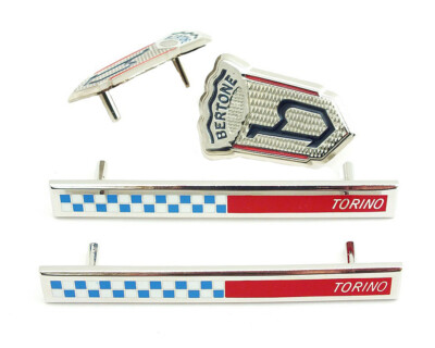 Bertone Torino Satz Embleme Fiat 850 Spider set emblem NEW 