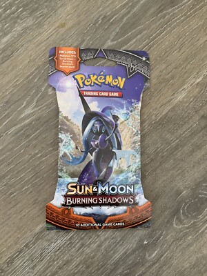 pokemon tcg sun & moon burning shadows sealed booster box Moon—Burning Pack Each booster contains a total of 10 cards Pokémon TCG: Sun & Moon—Burning