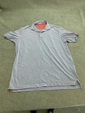 Johnnie O Polo Shirt Men's Extra Large Blue Red Striped Golf Performance Stretch