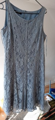 Kleid Marke Taifun, neu, Spitze, Gr 40, eisblau