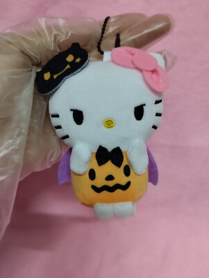 Hello Kitty Halloween Vampir 4 Zoll Plüschpuppe Schlüsselanhänger gebraucht g...