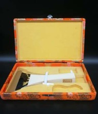 Antique Japanese Bachi Plectrum Pick Tsugaru Shamisen /Plasstic /Box wood Fabric