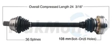 SurTrack AD-8143 CV Axle Shaft