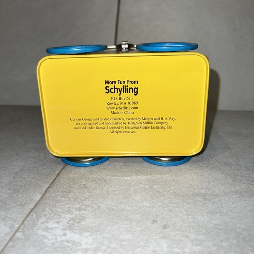 Curious George Tin Coin Bank Rolling Circus by Schylling Vintage 1995✅ - Picture 7 of 8