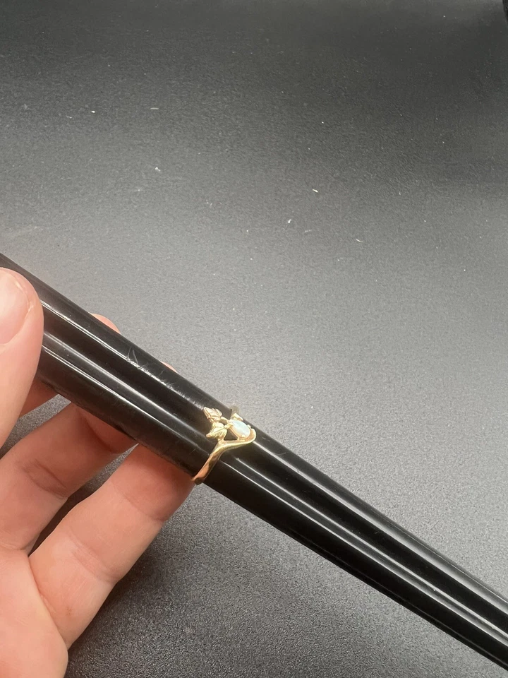 Anillo oro amarillo 10k co ópalo bonito talla 6.5. e5.19 Foto 4 de 4