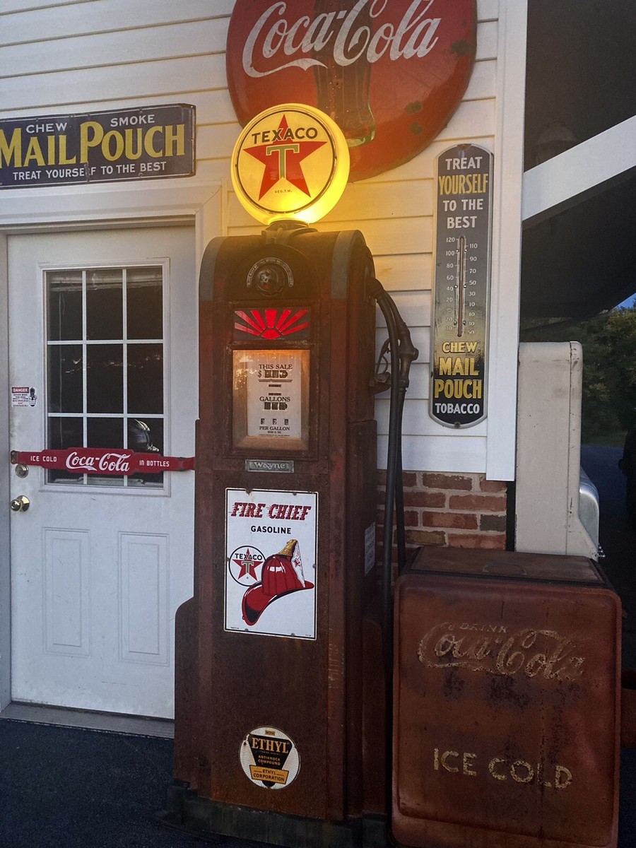 【希少】CITY ヴィンテージ給油機　GP031 Wayne 60 ESSO Wayne 60 Texaco Firechief Gas Pump Original Signs , Repo