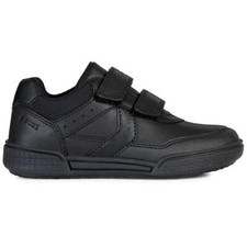 Geox Boys Poseido Resistant Breathable Black Leather School Shoes j02bca043me