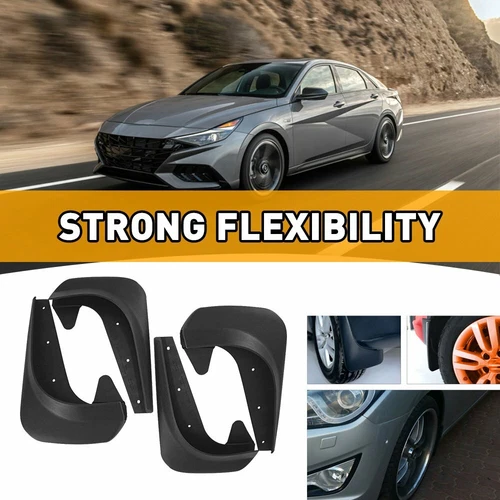 EVA Plastic Wearing Mud Flaps Splash Guards Fit For Car Front & Rear Fender 4PCS - Bild 2 von 9