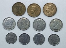 11 Belgian Belgium Pre-Euro Coins 1 Franc 5 Franc 20 Franc 1967 1975 1977 1980-7