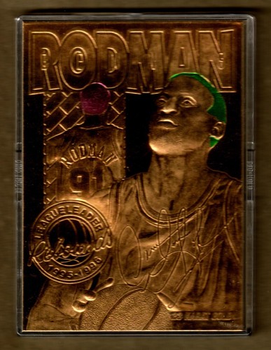1996 Bleachers Edizione Limitata Carta Oro 23kt Dennis Rodman #01575/10.000 - Foto 3 di 4