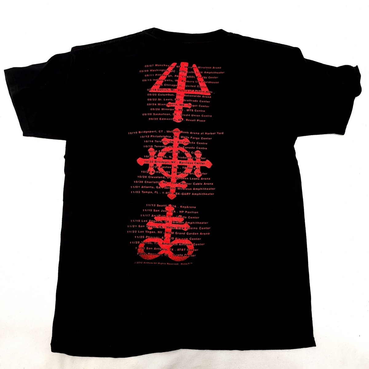 【RUSH】Clockwork Angels 北アメリカ ツアー バンドTシャツ Rush Clockwork Angels 2012 North America Tour Shirt Medium M Black