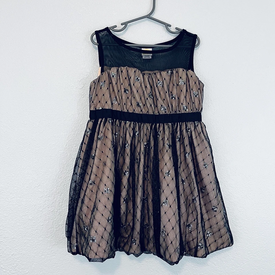 Harajuku Mini for target Black Tulle Rhinestone Holiday Dress Size S 6/6X - Image 2 of 4
